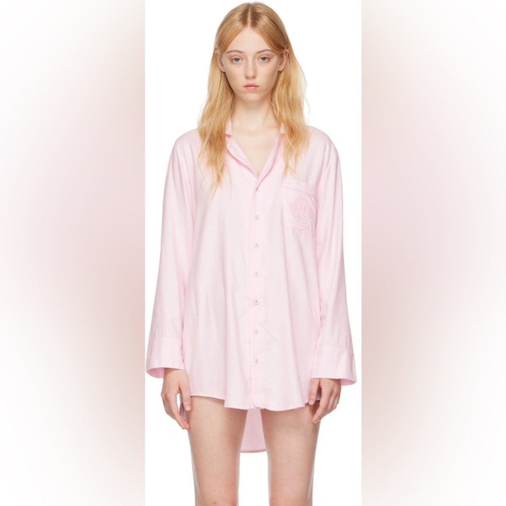 SKIMS Light Pink Button-Down Shirt